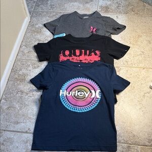 2 Hurley Graphic Kids Tee 1 quicksilver. Gently used in great condition, size 6